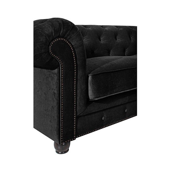 Crna sofa Max Winzer Orleans Velvet, 216 cm-image-3