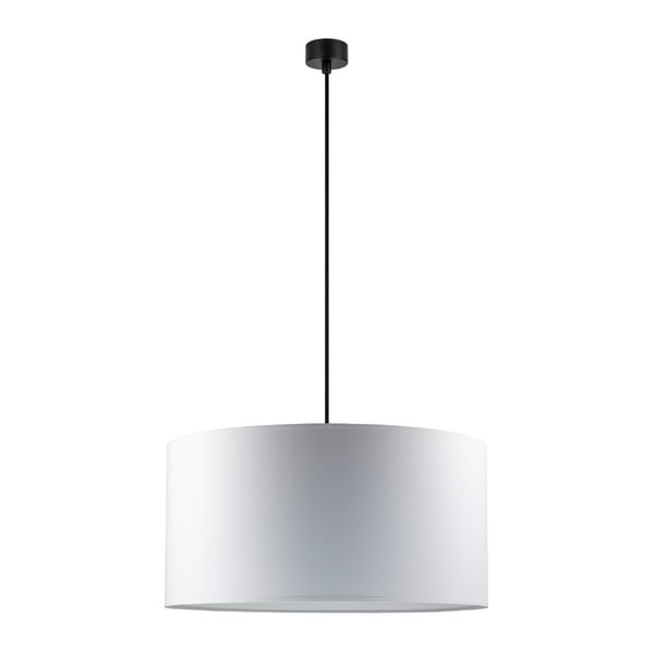 Bijela stropna svjetiljka s crnim kabelom Sotto Luce Mika, ⌀ 50 cm