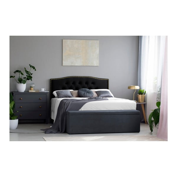 Crno uzglavlje Mazzini Sofas Daisy, 180 x 120 cm-image-2