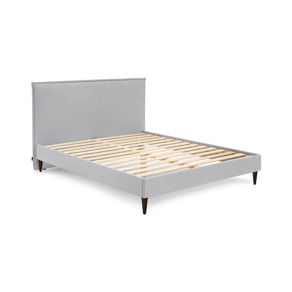 Sivi bračni krevet Bobochic Paris Sary Dark, 180 x 200 cm