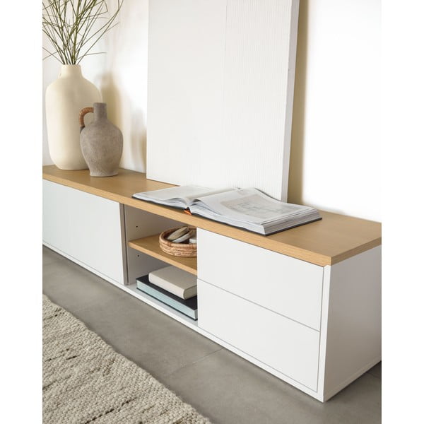 Bijela TV komoda 200x44 cm Abilen – Kave Home-image-1