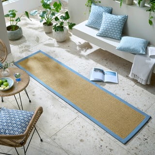 Svijetlo plavi/svjetlo smeđi unutarnji i vanjski tepih 60x230 cm Sisal Look – Flair Rugs