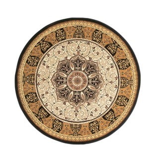Crni/bež okrugao tepih ø 150 cm Heritage – Think Rugs