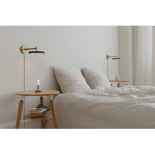 Crna LED zidna lampa s mogućnosti zatamnjivanja ø 15 cm Asteria Wall Short – UMAGE