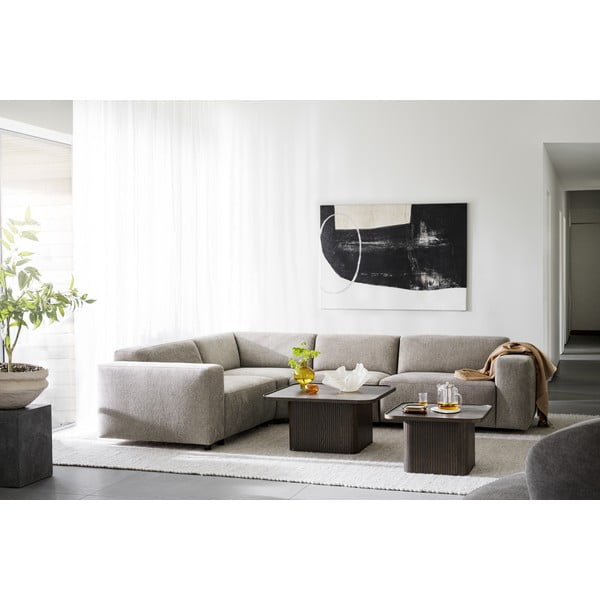 Tamno smeđi stolić za kavu u dekoru hrasta ø 60 cm Sullivan – Rowico-image-4