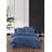 Plava posteljina za bračni krevet/za produženi krevet od damasta s uključenom plahtom/4-dijelna 200x220 cm – Mila Home