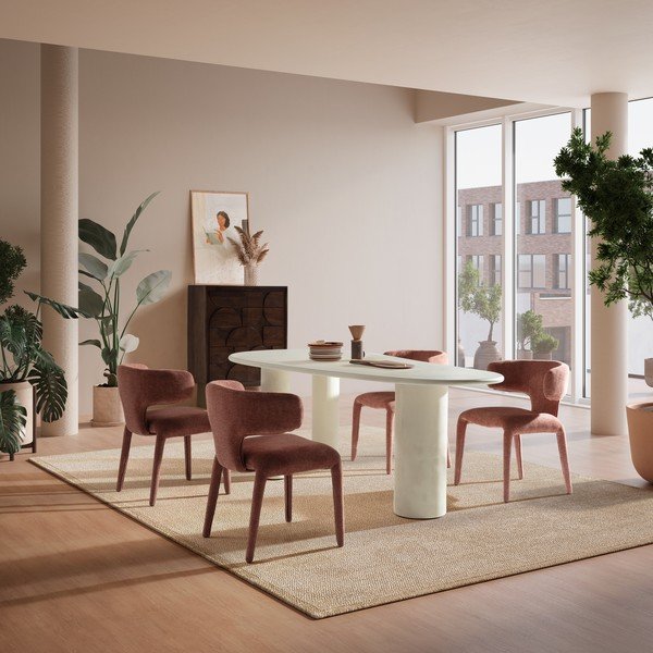 Blagovaonski stol u kamenom dekoru 100x201 cm Daila – MOME-image-1