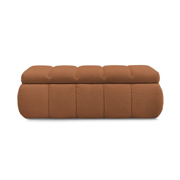 Narančasta klupa od bouclé tkanine – Bobochic Paris