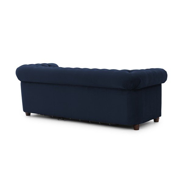 Plava baršunasti sklopiva sofa 203 cm York Blik – Ropez-image-3