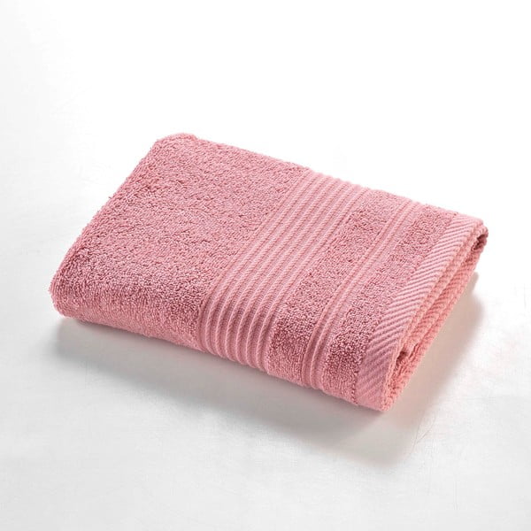 Ružičasti pamučni ručnik od frotira 50x90 cm Tendresse – douceur d'intérieur
