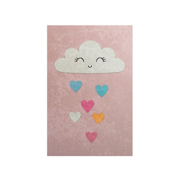 Ružičasti periv dječji tepih 140x190 cm Clouds – Mila Home