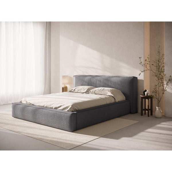 Tamno sivo podstavljeno uzglavlje 249x100 cm Olivia – Micadoni -image-1