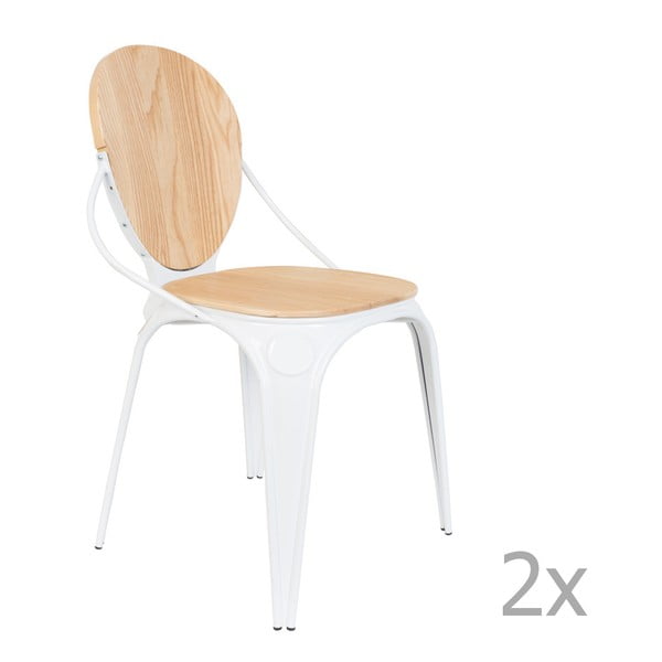 Set od 2 bijele Zuiver Louix stolice