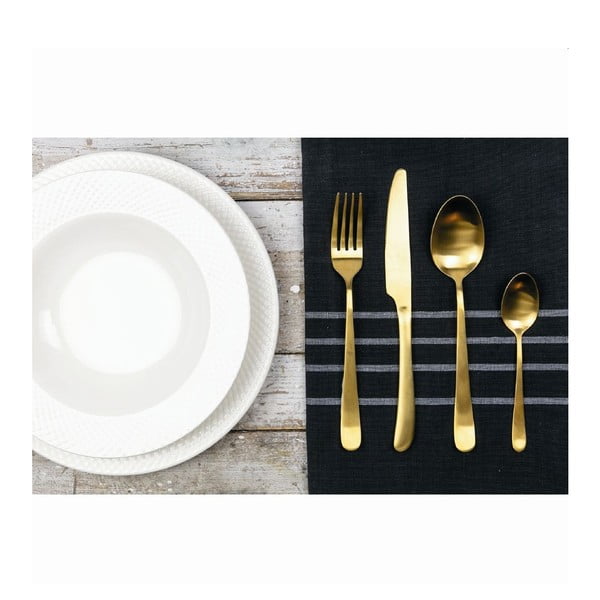 Čelični pribor za jelo u zlatnoj boji 24 kom - VDE Tivoli 1996-image-2