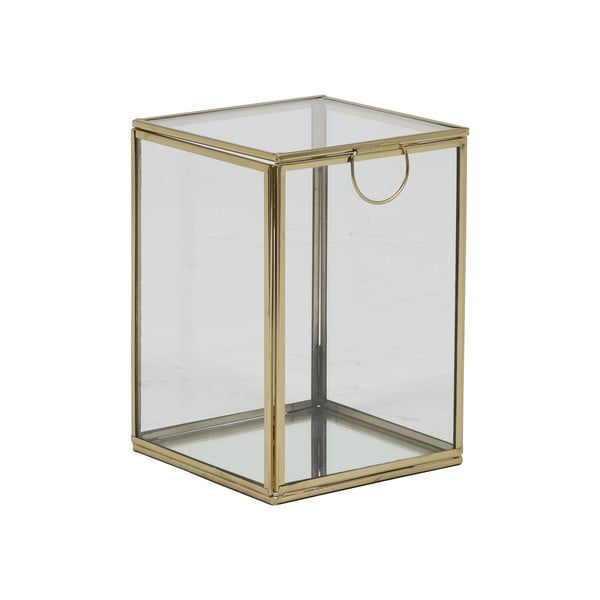 Staklena kutija za pohranu dekorativna u zlatnoj boji Mirina – Light & Living