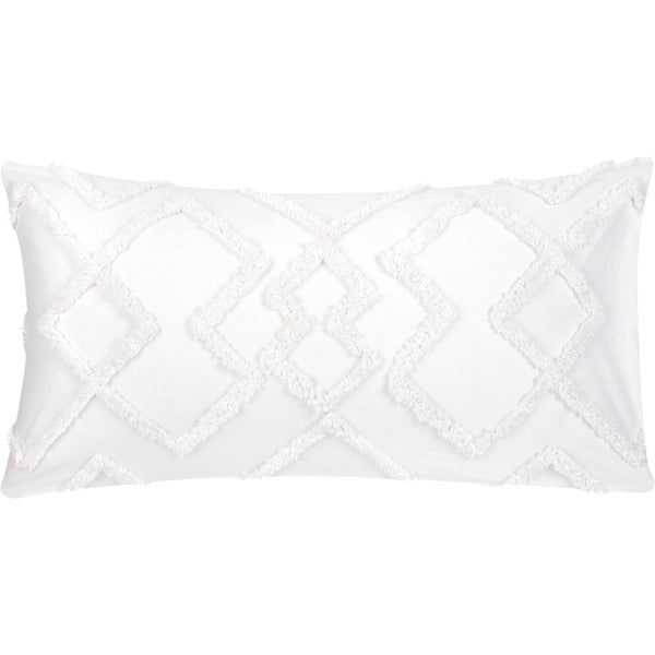 Set od 2 bijele ukrasne jastučnice od pamučnog perkala Westwing Collection Faith, 40 x 80 cm