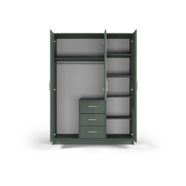 Zeleni ormar s ogledalom 147x200 cm Burren - Cosmopolitan Design-image-4