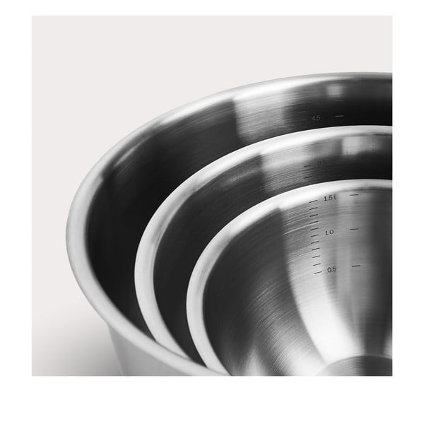 Zdjele u setu 3 kom od nehrđajućeg čelika u srebrnoj boji ø 24 cm Lucca 3.0 – FABINI-image-1