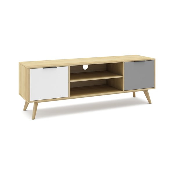 TV stol od borovine u prirodnoj boji 140x53 cm Elfa – Marckeric-image-2