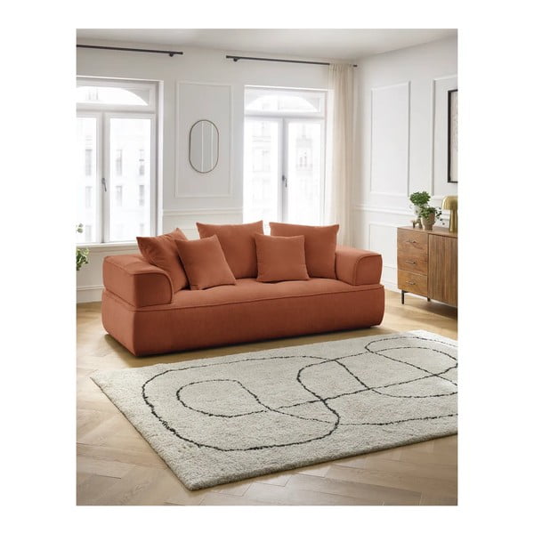 Sofa od šenila boja terakote 237 cm Whesley – Bobochic Paris-image-1