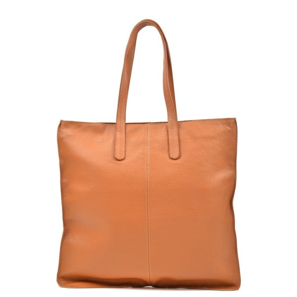 Konjak smeđa kožna torbica Luisa Vannini Thalia