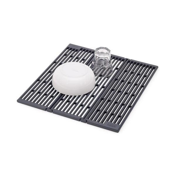 Sivi plastičan prilagodljiv ocjeđivač za sudoper 43x13 cm Platform – Joseph Joseph