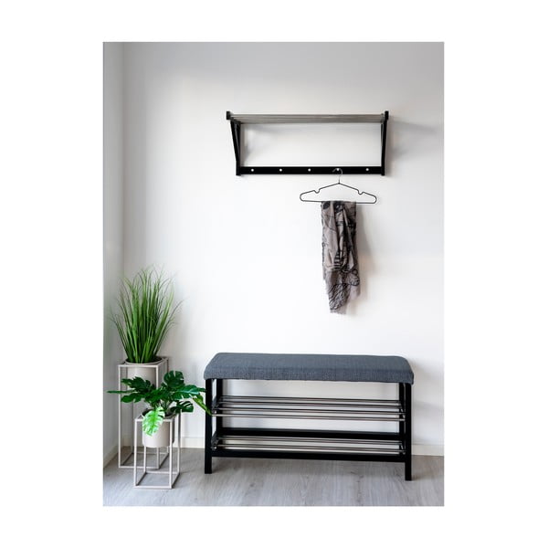 Sivi ormarić za cipele s klupom Padova – House Nordic-image-1
