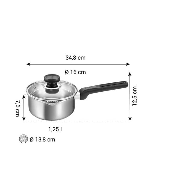 Tava za umake od nehrđajućeg čelika s poklopcem prikladna za indukcijsko kuhalo 1,25 l Brava – Tescoma-image-4