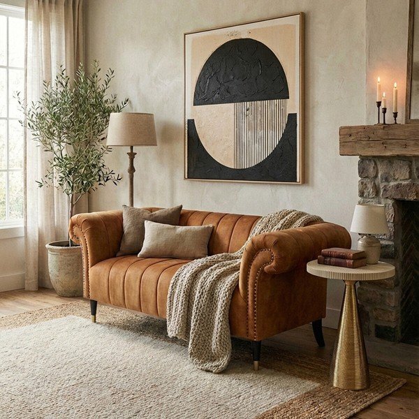 Smeđa sofa 185 cm Siena – Premier Housewares-image-3