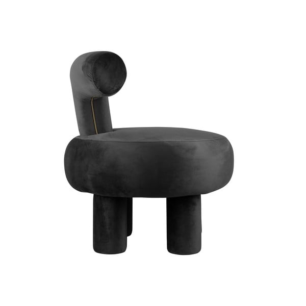 Crna baršunasti fotelja Abrazo – Leitmotiv-image-2