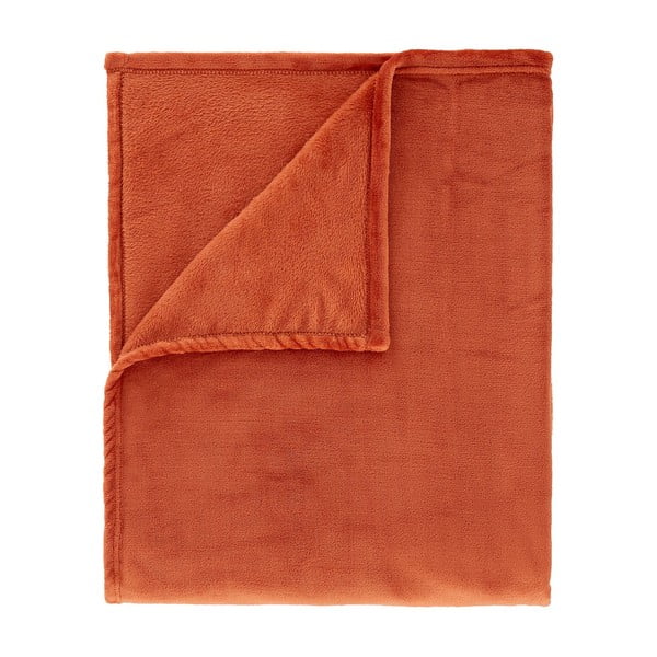 Narančasti prekrivač od mikropliša za bračni krevet 200x240 cm Raschel – Catherine Lansfield-image-4