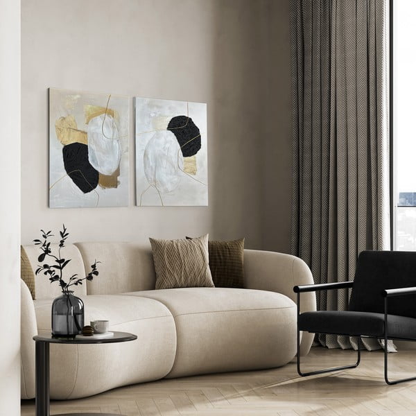 Slike sa ručno oslikanim elementima u setu od 2 kom 50x70 cm Crystal – Styler-image-1