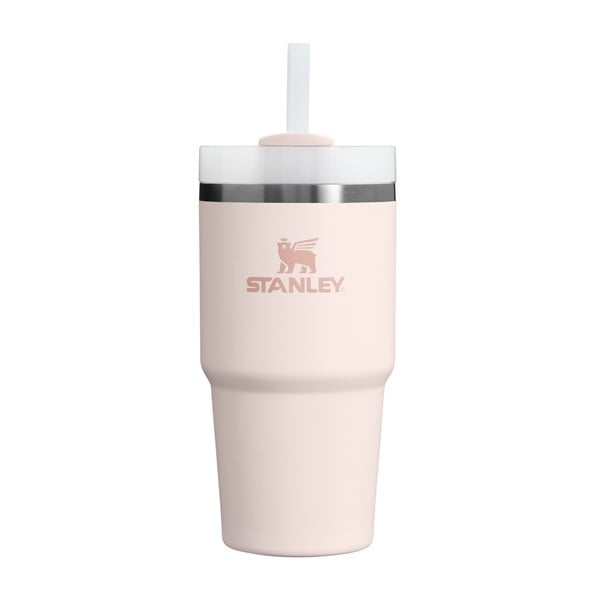 Svijetlo ružičasta termosica od nehrđajućeg čelika sa slamkom 600 ml Quencher H2.0 FlowState Tumbler Rose Quartz – Stanley