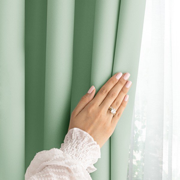 Mentol zelena zavjesa za djelomično zamračenje 140x270 cm Carli – Restilo-image-3