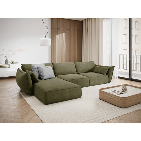 Zelena kutna garnitura (lijevi kut) Vanda - Mazzini Sofas-image-1