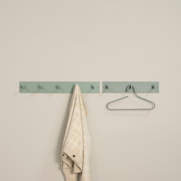 Prljavo zelena metalna zidna vješalica 50 cm Leatherman – Spinder Design-image-1