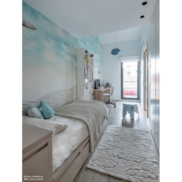 Krem periv/ručno rađen pamučan dječji tepih 90x130 cm Clouds – Lorena Canals-image-4