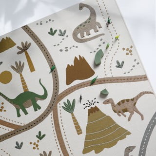 Krem dječji tepih za igru 123x180 cm Little Jurasic – Nattiot