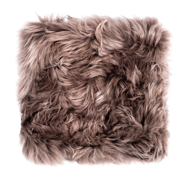 Smeđi jastuk za sjedenje od ovčjeg krzna za stolice za blagovaonu Royal Dream Zeland, 40 x 40 cm