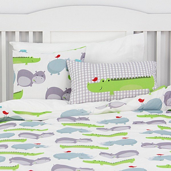 Dječje pamučne navlake za pokrivač i jastuk Mr. Fox Hippo, 140 x 200 cm-image-3