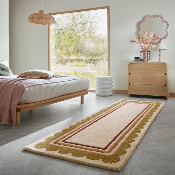 Ručno rađena vunena staza u prirodnoj boji 80x230 cm Lois – Flair Rugs-image-1