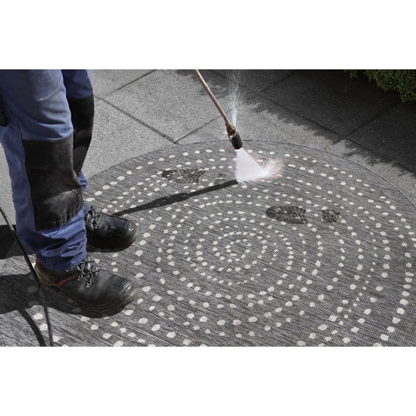 Sivi vanjski tepih NORTHRUGS Bali, ⌀ 200 cm-image-1