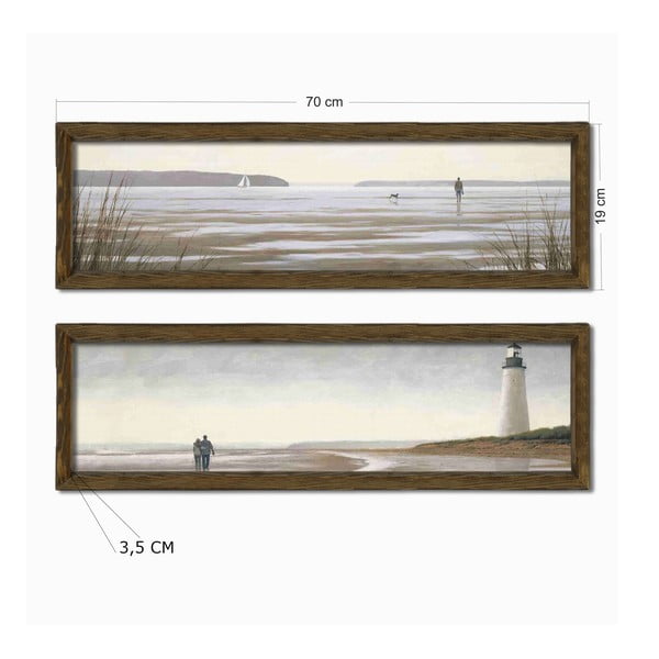 Slike u kompletu od 2 kom 70x19 cm Shore - Wallity-image-2