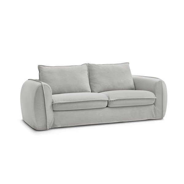 Svijetlo siva sofa za spavanje/sklopiva 216 cm Archimede – Bobochic Paris-image-3