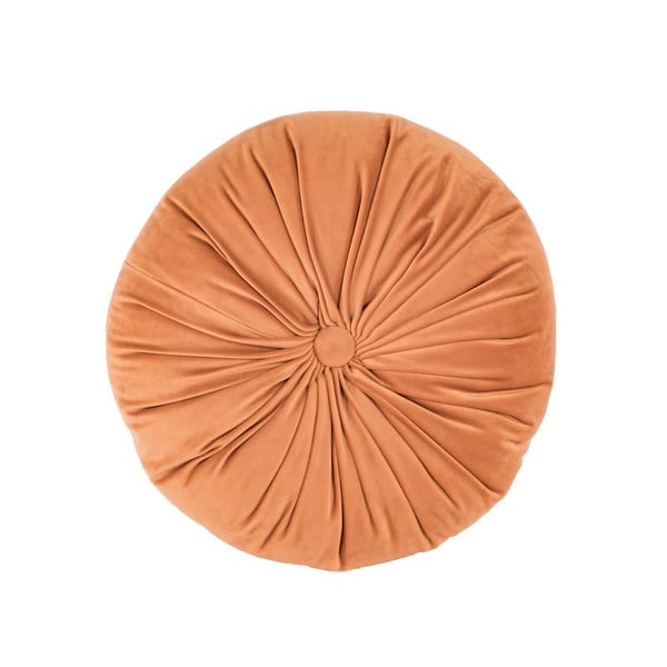 Narančasti baršunasti ukrasni jastuk Tiseco Home Studio Velvet, ø 38 cm