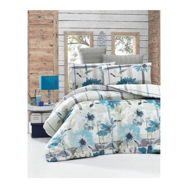 Posteljina za bračni krevet s plahtom i 2 jastučnice Vanessa Malo, 200 x 220 cm