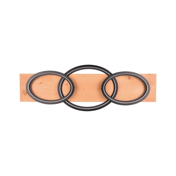 Crno-smeđa LED stropna svjetiljka s mogućnošću zatamnjivanja 33x97 cm Barca – Trio-image-2