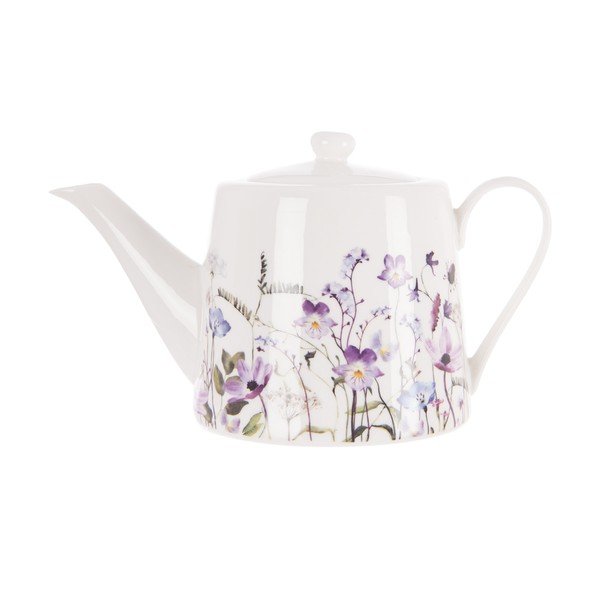 Bijeli/ljubičasti porculanski čajnik 1 l Louka – Orion-image-3