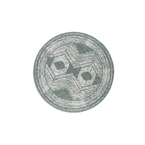 Zeleni/krem okrugao vanjski tepih ø 140 cm Gemini – Elle Decoration-image-2
