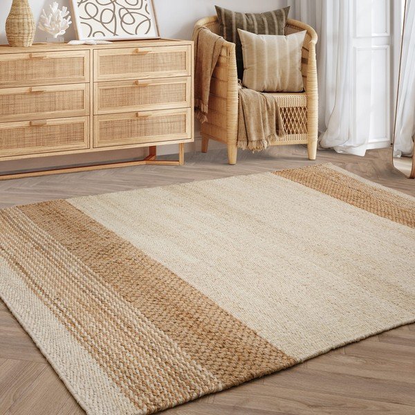 Bež obostrani/ručno rađen juteni tepih 120x170 cm Cedar – Asiatic Carpets-image-1